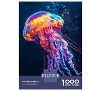 Rompecabezas De 1000 Piezas para Adultos Colorful Jellyfish Art Print-2 Rompecabezas para Adultos Juegos Familiares Carrera De Velocidad Manual Regalo De Cumpleaños, Regalos, 70x50cm/1000pcs