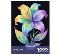 Rompecabezas De 1000 Piezas para Adultos Colorful Lily Flower Rompecabezas para Adultos: Análisis Práctico del Juego Y Lógica, Toda La Familia 70x50cm/1000pcs