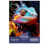 Rompecabezas De 1000 Piezas para Adultos Colorful Lizard Art Print-2 Rompecabezas para Adultos Juguete Decoración De Pared Regalos para Mujeres Desafiante De Completar 70x50cm/1000pcs