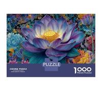 Rompecabezas De 1000 Piezas para Adultos Colorful Lotus Flower Artwork Rompecabezas para Adultos Juegos Familiares Decoración del Hogar Desafío Educativo 70x50cm/1000pcs