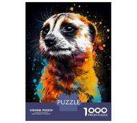 Rompecabezas De 1000 Piezas para Adultos Colorful Meerkat Rompecabezas Juego De Ingenio Carrera De Velocidad De Manos Interacción Entre Padres E Hijos 52x38cm/1000pcs