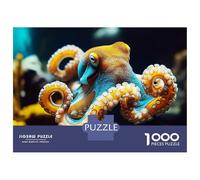 Rompecabezas De 1000 Piezas para Adultos Colorful Octopus in The Deep Sea Rompecabezas para Adultos Juegos Relajantes Pero Divertidos Y Humorísticos Desafiante De Completar 70x50cm/1000pcs