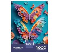 Rompecabezas De 1000 Piezas para Adultos Colorful Paper Butterflies Decor Rompecabezas para Adultos Juego Familiar Decoración De Pared Oferta como Regalos para Toda La Familia 52x38cm/1000pcs