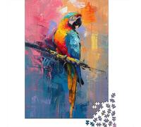 Rompecabezas De 1000 Piezas para Adultos Colorful Parrot Art Print-5 Rompecabezas para Adultos Juegos Divertidos Regalo De Cumpleaños Diversión En Casa Actividades, 70x50cm/1000pcs