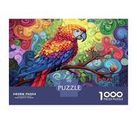 Rompecabezas De 1000 Piezas para Adultos Colorful Parrot Art Print Rompecabezas para Adultos Juguetes DIY Una Obra De Arte Regalo De Cumpleaños, Regalos, 70x50cm/1000pcs