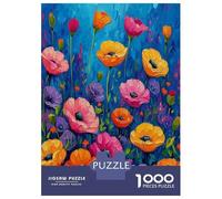 Rompecabezas De 1000 Piezas para Adultos Colorful Poppy Flower Painting Rompecabezas para Adultos: Un Juego Práctico, Divertido Y Un Desafío Educativo con Humor 70x50cm/1000pcs