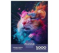 Rompecabezas De 1000 Piezas para Adultos Colorful Powdered Hamster Rompecabezas Juego Familiar para La Diversión Familiar Oferta como Regalo para Toda La Familia 38x26cm/1000pcs
