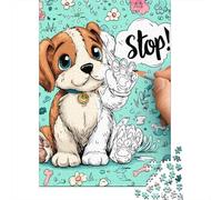 Rompecabezas De 1000 Piezas para Adultos Colorful Puppy Coloring Page Rompecabezas para Adultos Juguete Decoración De Pared Regalos para Mujeres Desafiante De Completar 38x26cm/1000pcs