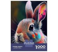 Rompecabezas De 1000 Piezas para Adultos Colorful Rabbit Animals Rompecabezas Juguete Decoración De Pared Difícil Difícil Cumpleaños Y Navidad 70x50cm/1000pcs