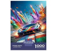 Rompecabezas De 1000 Piezas para Adultos Colorful Racing Car Art Print Rompecabezas para Adultos Juegos Divertidos Pero Divertidos Y Humorísticos Cumpleaños 70x50cm/1000pcs