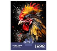 Rompecabezas De 1000 Piezas para Adultos Colorful Rooster Rompecabezas para Adultos Juegos De Relajación Una Obra De Arte Regalos para Amigos Y Familiares 52x38cm/1000pcs