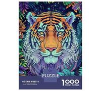 Rompecabezas De 1000 Piezas para Adultos Colorful Tiger Jungle Rompecabezas para Adolescentes Juego Práctico Desafío Difícil Regalo De Cumpleaños, Regalos, 38x26cm/1000pcs