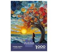 Rompecabezas De 1000 Piezas para Adultos Colorful Tree Art Print Rompecabezas para Adultos: Un Juego Práctico, Divertido Y Un Desafío Educativo con Humor 70x50cm/1000pcs