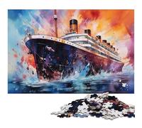 Rompecabezas de 1000 Piezas para Adultos, Colorido Crucero psicodélico en la Jungla, Rompecabezas de Madera, Juguete Educativo, 1000 Piezas (75 x 50 cm)