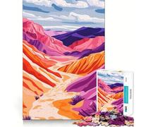 Rompecabezas de 1000 Piezas para Adultos,Colorido,del Valle de la Muerte,California Arte Juntas Suaves Diversión Juego para ejercitar la Mente Juego Casual Diversión de cumpleaños (50x75cm)