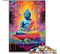 Rompecabezas de 1000 Piezas para Adultos,Colorido Grafiti de Buda,Hecho de Madera,Ideal para divertirse en Familia 50x75cm,Ideal para decoración del hogar,Entrenamiento Mental y Regalos navideños