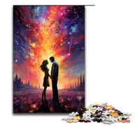 Rompecabezas de 1000 Piezas para Adultos Colorido psicodelia de Amor Infinito Rompecabezas Espacial Juego práctico decoración única para el hogar y Regalos 75 x 50 cm