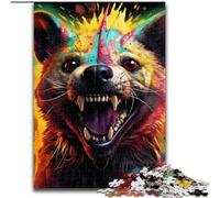 Rompecabezas de 1000 Piezas para Adultos, Colorido Rompecabezas de hienas, 1000 Piezas, desafiante Rompecabezas para Adolescentes, decoración del hogar o Regalo (tamaño 26x38cm)