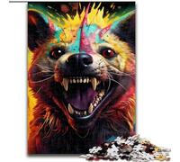 Rompecabezas de 1000 Piezas para Adultos, Colorido Rompecabezas de hienas, Juego Familiar para Adolescentes, desafiante Rompecabezas (tamaño 50x75cm)