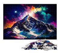 Rompecabezas de 1000 Piezas para Adultos, Colorido Rompecabezas de Madera de montaña Nevada, Juego Interactivo Familiar, Apto para Mayores de 14 años, 50x75cm/19,68x29,52 Pulgadas.