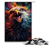 Rompecabezas de 1000 Piezas para Adultos Colorido Rompecabezas psicodélico de águila un Juego desafiante una Obra de Arte Apto para Adolescentes de 14 años en adelante 75 x 50 cm