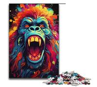 Rompecabezas de 1000 Piezas para Adultos Colorido y artístico de orangután de Madera Juego desafiante 1000 Piezas (38 x 26 cm)