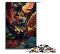 Rompecabezas de 1000 Piezas para Adultos Colorido y Divertido Rompecabezas Familiar canino cósmico con póster a Juego y Hoja de Trivia de 75 x 50 cm