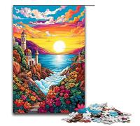 Rompecabezas de 1000 Piezas para Adultos Colorido y psicodélico Griego súper paraíso Juego práctico 1000 Piezas (75 x 50 cm)