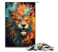 Rompecabezas de 1000 Piezas para Adultos Coloridos Animales psicodélicos Bestias Juego desafiante una Obra de Arte Apto para Adolescentes de 14 años en adelante 1000 Piezas (75 x 50 cm)