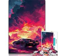 Rompecabezas de 1000 Piezas para Adultos, Coloridos Coches Deportivos clásicos, para Adolescentes, Juguetes de Entretenimiento Familiar con póster y Hoja de Trivia a Juego (tamaño 75x50cm)