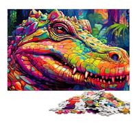 Rompecabezas de 1000 Piezas para Adultos Coloridos cocodrilos del Nilo Juguetes únicos para decoración del hogar y Regalos Ideal para Adolescentes de 14 años en adelante (tamaño 38 x 26 cm)