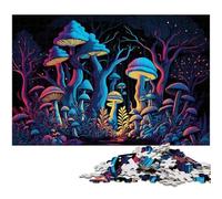 Rompecabezas de 1000 Piezas para Adultos, Coloridos Hongos de cartón, Rompecabezas, Juego de desafío Mental para Adolescentes e interacción Familiar, 26x38cm/10,23x14,96 Pulgadas