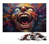 Rompecabezas de 1000 Piezas para Adultos, Coloridos Monstruos psicodélicos, decoración de Pared, Regalo de cumpleaños, Arte Mural, 1000 Piezas (38 x 26 cm)