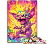 Rompecabezas de 1000 Piezas para Adultos, Coloridos Monstruos psicodélicos, Rompecabezas para Adultos, antiestrés, desafío difícil, Adecuado para decoración de Escritorio, 50x75cm