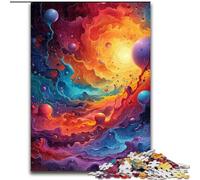 Rompecabezas de 1000 Piezas para Adultos, Coloridos paisajes Extraterrestres de Madera, Mayores de 14 años, 50x75cm, desafiante y entretenido, Actividad Familiar