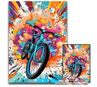 Rompecabezas de 1000 Piezas para Adultos, Coloridos Rompecabezas de Bicicleta para Adultos, Rompecabezas de Alta dificultad para Adolescentes, 26x38cm/10,23x14,96 Pulgadas