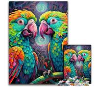 Rompecabezas de 1000 Piezas para Adultos, Coloridos Rompecabezas de cartón de Loros, Rompecabezas de Alta dificultad para Adolescentes, 26x38cm/10,23x14,96 Pulgadas