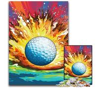 Rompecabezas de 1000 Piezas para Adultos, Coloridos Rompecabezas de Golf Imposible, Ideal para diversión Familiar, relajación y Regalos navideños, 50x75cm/19,68x29,52 Pulgadas.