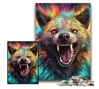 Rompecabezas de 1000 Piezas para Adultos, Coloridos Rompecabezas de hienas de 26x38cm para Adolescentes, Ideal para Jugar en Familia y como Regalo para estimular el Cerebro.