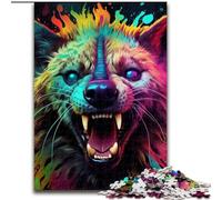 Rompecabezas de 1000 Piezas para Adultos, Coloridos Rompecabezas de hienas, tamaño 26x38cm, Ideal para Disfrutar en casa, como Regalo de cumpleaños o de Viaje.
