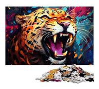 Rompecabezas de 1000 Piezas para Adultos Coloridos Rompecabezas de Leopardo Legendario para Adultos y niños Rompecabezas de Papel Gran Regalo 1000 Piezas (38 x 26 cm)