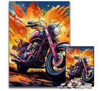 Rompecabezas de 1000 Piezas para Adultos, Coloridos Rompecabezas de Madera de Motocicleta, Rompecabezas de Alta dificultad para Adolescentes, 50x75cm/19,68x29,52 Pulgadas