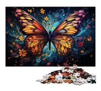 Rompecabezas de 1000 piezas para adultos,coloridos rompecabezas de mariposas psicodélicas para adultos,actividades divertidas en casa,regalo de cumpleaños,regalos de viaje,50x75cm/19,68x29,52 pulgadas