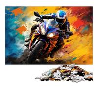 Rompecabezas de 1000 Piezas para Adultos, Coloridos Rompecabezas de Moto GP, diversión Familiar, Juegos de Fiesta y Regalos de cumpleaños, 50 x 75 cm / 19,68 x 29,52 Pulgadas.