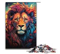Rompecabezas de 1000 Piezas para Adultos Coloridos Rompecabezas psicodélicos de Mago y león Regalo de cumpleaños para Adolescentes de 14 años en adelante 1000 Piezas (38 x 26 cm)