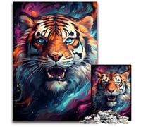 Rompecabezas de 1000 Piezas para Adultos Coloridos Rompecabezas psicodélicos de Nebula Tiger cumpleaños y Fiestas Ideal para Navidad 1000 Piezas (75x50cm)