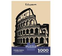 Rompecabezas De 1000 Piezas para Adultos Colosseum and Foro Romano Illustration Rompecabezas para Adultos Juegos Familiares Análisis Y Lógica Oferta como Regalos para Toda La Familia 70x50cm/1000pcs