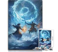 Rompecabezas de 1000 Piezas para Adultos, Combate Ninja Elemental, Ideal para días de Ocio, Juguete de Corte Ajustado y confiable, tamaño 38x52cm