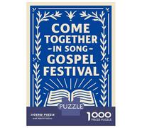 Rompecabezas De 1000 Piezas para Adultos Come Together in Song Gospel Festival Rompecabezas para Adultos Juguetes Antiestrés Análisis Y Lógica Desafiante De Completar 38x26cm/1000pcs