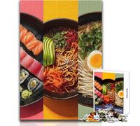 Rompecabezas de 1000 Piezas para Adultos: Comida Japonesa y culinaria Juego práctico y desafiante para Mayores de 14 años (tamaño 38x26cm)